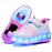 GIMKOUNN Roller Shoes with Wheels - LED Light Up Skates for Kids & Teens, Size 11.5 Pink