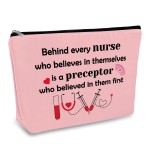 Nurse Instructor Gifts Nurse Preceptor Gift Makeup Bag for Women Nurse Appreciation Gifts Thank You Gift for Nurse Teacher Pink Travel Cosmetic Bag Nurse Preceptor Retirement Christmas Birthday Gift