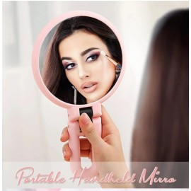 Stianiiie 1X 15X Handheld Mirror with Handle for Travel Magnifying Mirror, Rotation Adjustable Handle, Double Sided Folding, Mirror for Women for Eyes Makeup Travel Table Desk Shaving