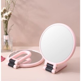 Stianiiie 1X 15X Handheld Mirror with Handle for Travel Magnifying Mirror, Rotation Adjustable Handle, Double Sided Folding, Mirror for Women for Eyes Makeup Travel Table Desk Shaving
