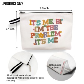 jepuyaya It\'s Me Hi I\'m The Problem It\'s Me Cosmetic Bag for Women Music Makeup Bag Fans Gift, Singer Makeup Bag Music Lover Merch, Travel Makeup Bag6JM239