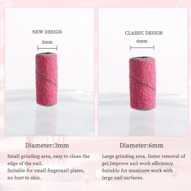 heemeei Small Sanding Bands for Nail Drill, 100Pcs Mini Sanding Bands 180 Medium Grits with Upgrade Design 3.1mm Mandrel Bits for Acrylic Nails Gel Manicures and Pedicure (Pink) heemeei Small Sanding Bands for Nail Drill, 100Pcs Mini Sanding Bands 180 Medium Grits with Upgrade Design 3.1mm Mandrel Bits for Acrylic Nails Gel Manicures and Pedicure (Pink)