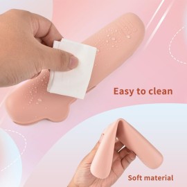 Redvigh Silicone Makeup Brush Holder and Beauty Sponge Case, Portable Makeup Travel Case Cosmetic Face Brushes Holder Organizer Bag for Women