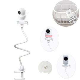Derebir Baby Monitor Mount Stand Compatible with Babysense Max View HD S2/ V43 /V24 Baby Monitor Flexible Clip Long Baby Monitor Holder Compatible with Other 1/4 Baby Camera Screw Mount (33.5 inch)