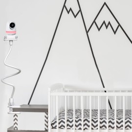 Derebir Baby Monitor Mount Stand Compatible with Babysense Max View HD S2/ V43 /V24 Baby Monitor Flexible Clip Long Baby Monitor Holder Compatible with Other 1/4 Baby Camera Screw Mount (33.5 inch)