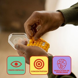 Smart Games - Iq Mini Hexpert | Jigsaw Puzzles Kids & Adults | Kid Game 7 Years Or Over | Wit Games | Travel Games For Kids | Random Color