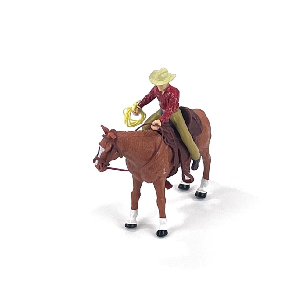 Big Country Toys Cowboy Figurine - Hand-Painted 1:20 Scale Ranch & Rodeo Collectible (6666 Ranch Cowboy and Quarter Horse)