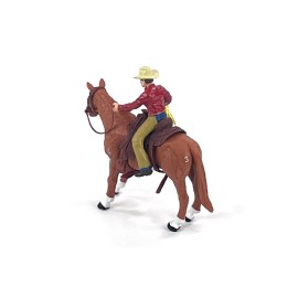 Big Country Toys Cowboy Figurine - Hand-Painted 1:20 Scale Ranch & Rodeo Collectible (6666 Ranch Cowboy and Quarter Horse)