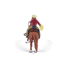 Big Country Toys Cowboy Figurine - Hand-Painted 1:20 Scale Ranch & Rodeo Collectible (6666 Ranch Cowboy and Quarter Horse)