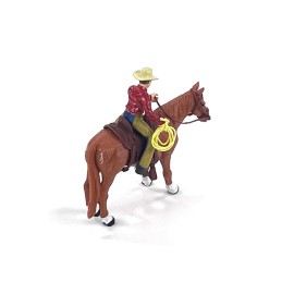 Big Country Toys Cowboy Figurine - Hand-Painted 1:20 Scale Ranch & Rodeo Collectible (6666 Ranch Cowboy and Quarter Horse)