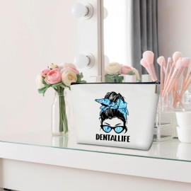 rizotus Makeup Bag - Dental Life, Gift for Her, Women, Dentists, Dental Hygienist Student, Dental Assistant, Multifunction Makeup Bag Purse, Toiletry Makeup Bag Pouch Travel Accessories -11