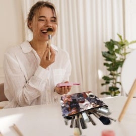 Rizotus Gift Bag for Her - Cat Lover Makeup Purse, Travel Accessory -25