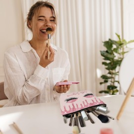 rizotus Makeup Bag - Hello Gorgeous, Inspirational Gift for Her, Women, Girl, Sister, Friend, Mom, Coworker, Glitters Eyeshadows Makeup Bag Purse, Toiletry Makeup Bag Pouch Travel Accessories -14