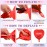 12 Pcs Valentines Day Heart Balloons - 18 Inch Red Pink Silver Foil Heart-shaped Balloons Candy Heart Metallic Balloons for Valentines Day Engagement Wedding Party Supplies Decorations