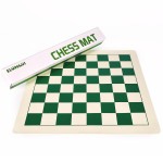 ELONGDI Roll-Up Vinyl Chess Board Mat - 15.5 Chess Mat for 3-Inch King, Lightweight & Non-Slip Portable Travel Chess Board for Beginner and Kids - No Chess Pieces