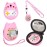 Meetikar Carrying Case and Silicone Cover Compatible with Tamagotchi Pix Virtual Pet Game Machine, (5-in-1) Silicone Cover for Tamagotchi Pix, with Finger Lanyard and Screen Protector (Pink)