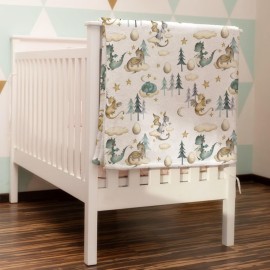 HawSkgFub Cute Dragon Fairy Tale Baby Blanket Boy Shower Gift, Cloud Moon Star Egg Pine Tree Flannel Fleece Nursery Bed Receiving Swaddle, Soft Lightweight Newborn Infant Toddler Crib Bedding 30 x 40