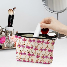 Watercolor Makeup Bag Dance Gifts Dancer Ballet Lovers Gift Elegant Recital Gifts Appreciation for Dancing Women Teacher Friend Girls Team Sister Travel Toiletry Bag for Graduation Birthday Christmas