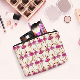 Watercolor Makeup Bag Dance Gifts Dancer Ballet Lovers Gift Elegant Recital Gifts Appreciation for Dancing Women Teacher Friend Girls Team Sister Travel Toiletry Bag for Graduation Birthday Christmas