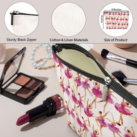 Watercolor Makeup Bag Dance Gifts Dancer Ballet Lovers Gift Elegant Recital Gifts Appreciation for Dancing Women Teacher Friend Girls Team Sister Travel Toiletry Bag for Graduation Birthday Christmas