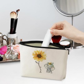 Funny Sunflower Elephant Makeup Bag Romantic My Sunshine I Love You Gifts for Her Women Friend Mom Wife Girlfriend Travel Toiletry Bag for Graduation Wedding Anniversary Birthday Christmas Funny Sunflower Elephant Makeup Bag Romantic My Sunshine I Love You Gifts for Her Women Friend Mom Wife Girlfriend Travel Toiletry Bag for Graduation Wedding Anniversary Birthday Christmas