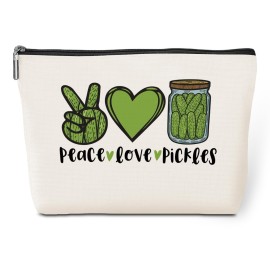 jeilink Pickles Makeup Bag Pickle Gifts Funny Pickle Stuff Pickle Gifts for Pickle Lovers Travel Toiletry Bag Friendship Gifts for Women Friends Sister Girl Daughter Mom Birthday Christmas Graduation