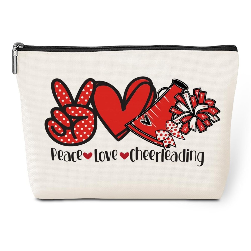Cheerleader Gifts Makeup Bag Funny Cheerleading Gifts Travel Toiletry Bag Cheerleading Accessories Stuff Thank You Friendship Gifts for Women Friends Sport Team Female Birthday Christmas Graduation