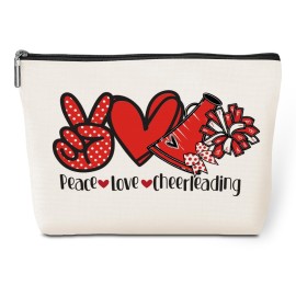 Cheerleader Gifts Makeup Bag Funny Cheerleading Gifts Travel Toiletry Bag Cheerleading Accessories Stuff Thank You Friendship Gifts for Women Friends Sport Team Female Birthday Christmas Graduation