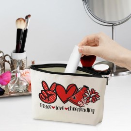 Cheerleader Gifts Makeup Bag Funny Cheerleading Gifts Travel Toiletry Bag Cheerleading Accessories Stuff Thank You Friendship Gifts for Women Friends Sport Team Female Birthday Christmas Graduation