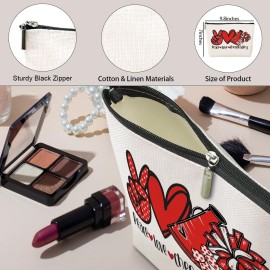 Cheerleader Gifts Makeup Bag Funny Cheerleading Gifts Travel Toiletry Bag Cheerleading Accessories Stuff Thank You Friendship Gifts for Women Friends Sport Team Female Birthday Christmas Graduation