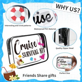 Dripykiaa Cruise Essentials 6Pcs Waterproof Makeup Bag with Zipper Pouch for Trip Gifts Dripykiaa Cruise Essentials 6Pcs Waterproof Makeup Bag with Zipper Pouch for Trip Gifts