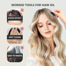 HUAYULINK Hair Oil Applicator Comb and Scalp Massager 2 in 1,Scalp Oil applicator Comb for for Hair Care,Hair Growth,Anti Hair Loss Lotion Dispenser,for Salon Care, Oily/Greasy Hair HUAYULINK Hair Oil Applicator Comb and Scalp Massager 2 in 1,Scalp Oil applicator Comb for for Hair Care,Hair Growth,Anti Hair Loss Lotion Dispenser,for Salon Care, Oily/Greasy Hair