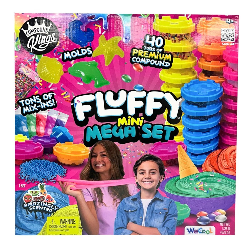 Compound Kings Ultimate Fluffy Slime 40 Pack Bulk Party Pack, Birthday & Holiday Favors, Classroom Rewards, Arts and Crafts Mega Set for Boys and Girls, Stocking Stuffer
