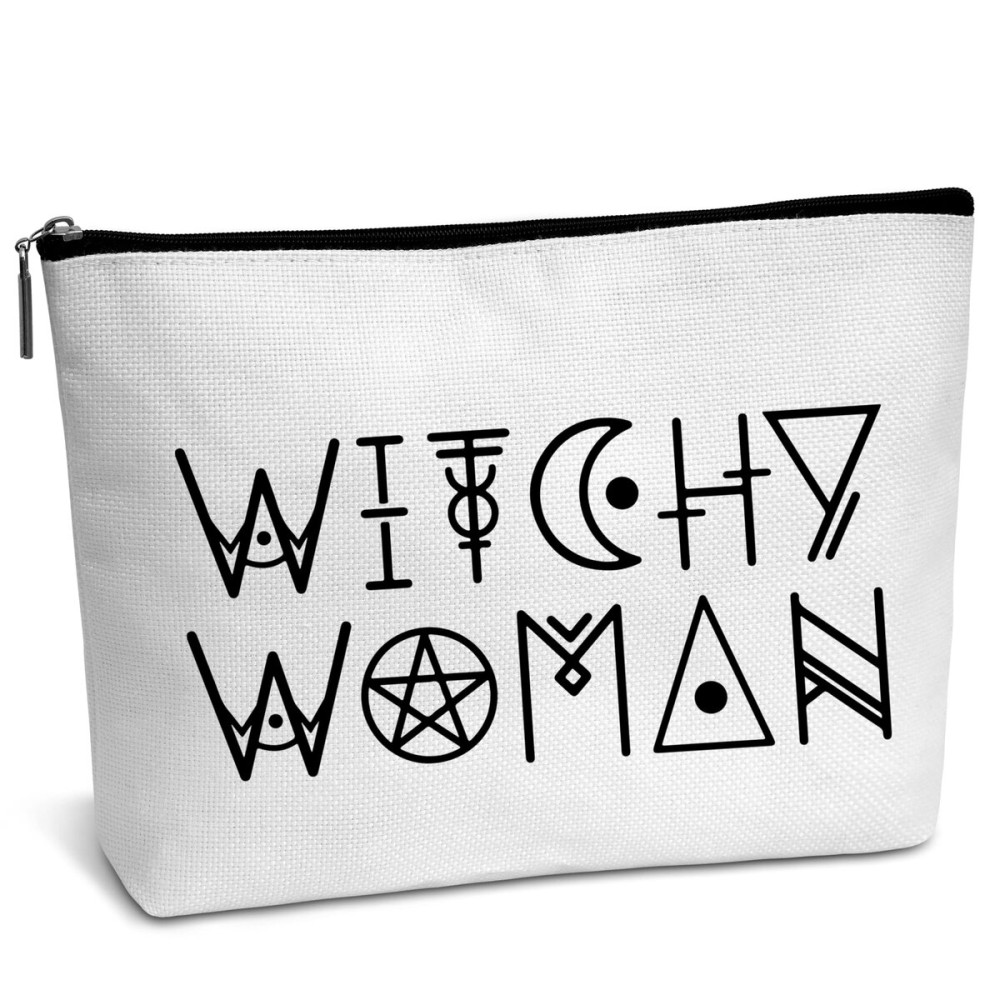AWSICE Funny Makeup Bag, Witchy Woman Gifts Stuff Makeup Bag, Birthday Gift Bag for Witchcraft Lovers Women Female Best Friends Birthday-B21