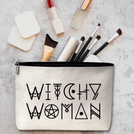 AWSICE Funny Makeup Bag, Witchy Woman Gifts Stuff Makeup Bag, Birthday Gift Bag for Witchcraft Lovers Women Female Best Friends Birthday-B21