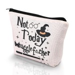 Paliboiu Magic Wizard Makeup Bag Funny Not Today Cosmetic Bag Zipper Travel Toiletry Bag Gifts for Girl Sister Women Fans