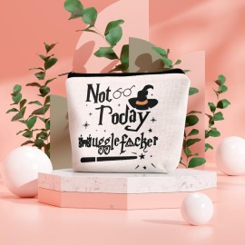 Paliboiu Magic Wizard Makeup Bag Funny Not Today Cosmetic Bag Zipper Travel Toiletry Bag Gifts for Girl Sister Women Fans Paliboiu Magic Wizard Makeup Bag Funny Not Today Cosmetic Bag Zipper Travel Toiletry Bag Gifts for Girl Sister Women Fans