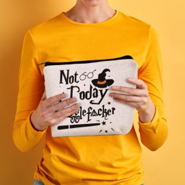 Paliboiu Magic Wizard Makeup Bag Funny Not Today Cosmetic Bag Zipper Travel Toiletry Bag Gifts for Girl Sister Women Fans Paliboiu Magic Wizard Makeup Bag Funny Not Today Cosmetic Bag Zipper Travel Toiletry Bag Gifts for Girl Sister Women Fans