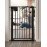 BABELIO 36 Tall Narrow Baby Gate, 26-28.5 Auto-Close Metal Pet Gate for Small Stairs/Doorways/Hallways, NO Drilling Pressure Mounted for Child and Pets, NO Extensions, Black
