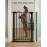 BABELIO 36 Tall Narrow Baby Gate, 26-28.5 Auto-Close Metal Pet Gate for Small Stairs/Doorways/Hallways, NO Drilling Pressure Mounted for Child and Pets, NO Extensions, Black