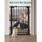 BABELIO 36 Tall Narrow Baby Gate, 26-28.5 Auto-Close Metal Pet Gate for Small Stairs/Doorways/Hallways, NO Drilling Pressure Mounted for Child and Pets, NO Extensions, Black