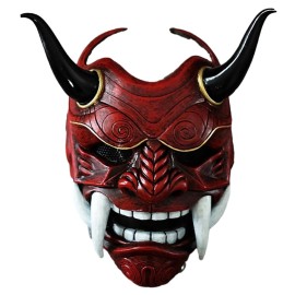 Luminda Japanese Hannya Mask - Samurai Oni Ghost Mask Resin for Cosplay Party Halloween