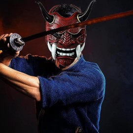 Luminda Japanese Hannya Mask - Samurai Oni Ghost Mask Resin for Cosplay Party Halloween Luminda Japanese Hannya Mask - Samurai Oni Ghost Mask Resin for Cosplay Party Halloween