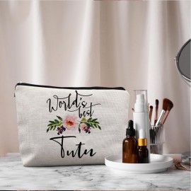 Absnfatu Tutu Gifts,World\'s Best Tutu Grandma Makeup Bag Cosmetic Pouch,Christmas Mother\'s Day Birthday Gifts For Mom Grandma Grandmother