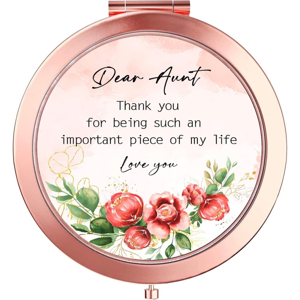 Kasuwow Aunt Gifts for Aunt Birthday, Compact Mirror, Auntie Gift Ideas Kasuwow Aunt Gifts for Aunt Birthday, Compact Mirror, Auntie Gift Ideas