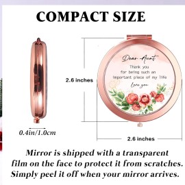 Kasuwow Aunt Gifts for Aunt Birthday, Compact Mirror, Auntie Gift Ideas Kasuwow Aunt Gifts for Aunt Birthday, Compact Mirror, Auntie Gift Ideas