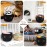 Hkojewp Cute Black Cat Round Basket - Cotton Rope Baskets Large Baby Laundry Blasket for Nursery, Woven Blanket Basket Hamper With Handle Toy Storage Basket for Gifts, Baby Shower 14 12 inchs 30.5L