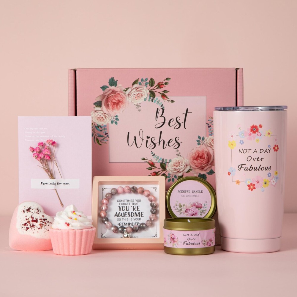 Honxicur Gifts Basket for Women,Relaxing Bath Set Gifts for Women Pink Birthday Presents Set Best Friend Female Friendship Gifts Box for Mom Sister Wife Honxicur Gifts Basket for Women,Relaxing Bath Set Gifts for Women Pink Birthday Presents Set Best Friend Female Friendship Gifts Box for Mom Sister Wife