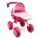 ANNIVIA Baby Doll Stroller - Metal Fold Up and Down Pram Carriage for Dolls