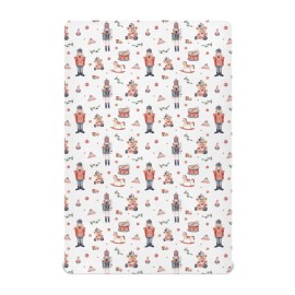 SDMKA Christmas Soldier Crib Sheets for Boys Girls - Portable Microfiber Fitted Crib Sheet for Standard Crib and Toddler Mattress, Soft & Breathable, 28x52 Inch